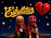 Portada de Estrellita por Mole x Barbel: dos figuras animadas en una azotea bajo estrellas y un corazón roto