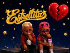 Portada de Estrellita por Mole x Barbel: dos figuras animadas en una azotea bajo estrellas y un corazón roto